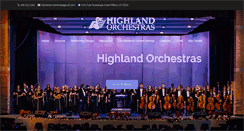 Desktop Screenshot of highlandorchestras.org