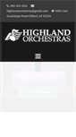 Mobile Screenshot of highlandorchestras.org