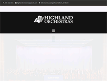 Tablet Screenshot of highlandorchestras.org